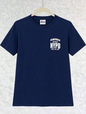 Hanes Comfort-T “Remember the Fallen NYPD 09-11-01” Graphic Tee Adult M (38-40)